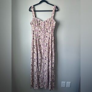 Z Supply Floral Print Dress in Purple and Pink
